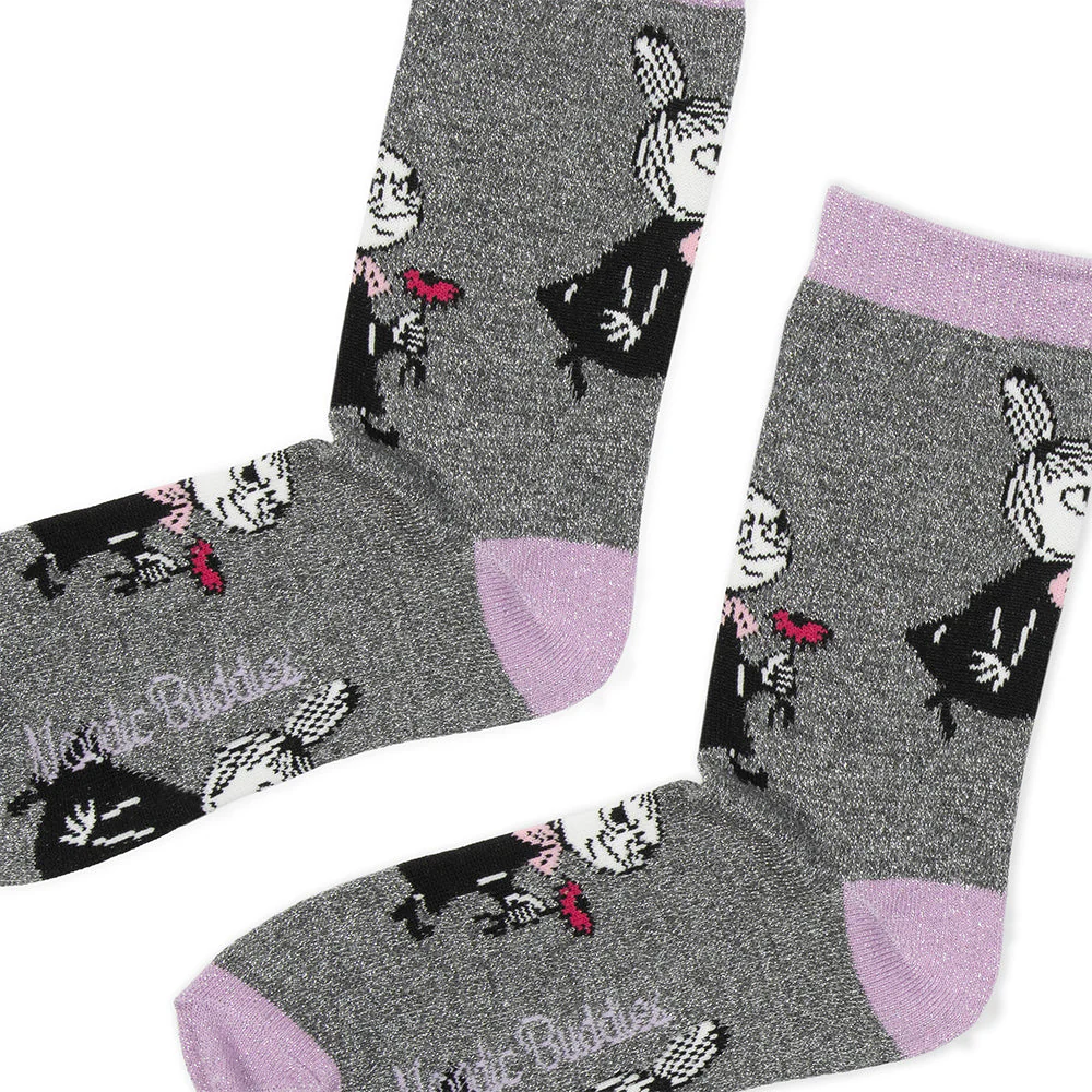 Little My's Flower Socks 36-42 Grey - Image 2