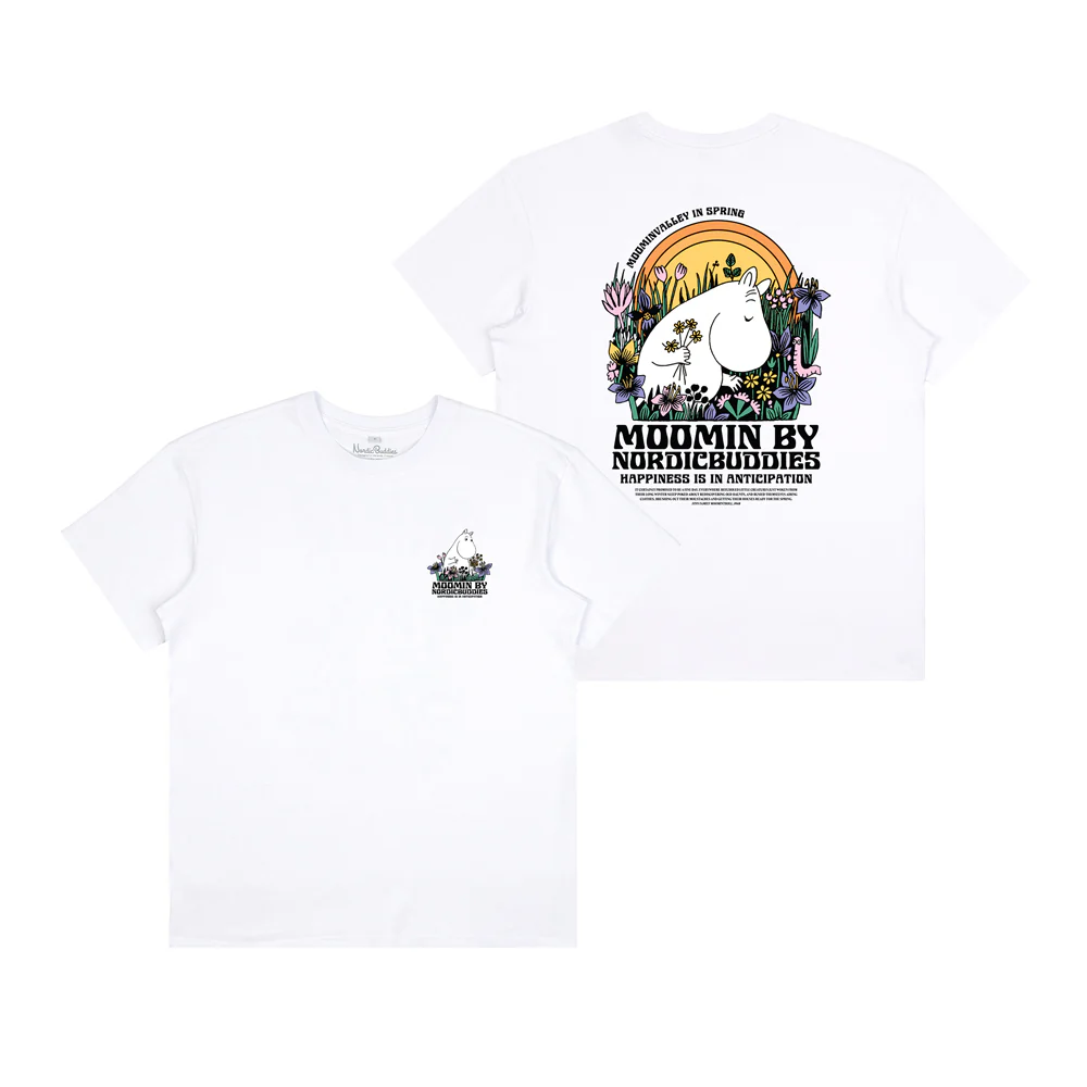 Moomimtroll Picking Flowers T-shirt White - Image 2