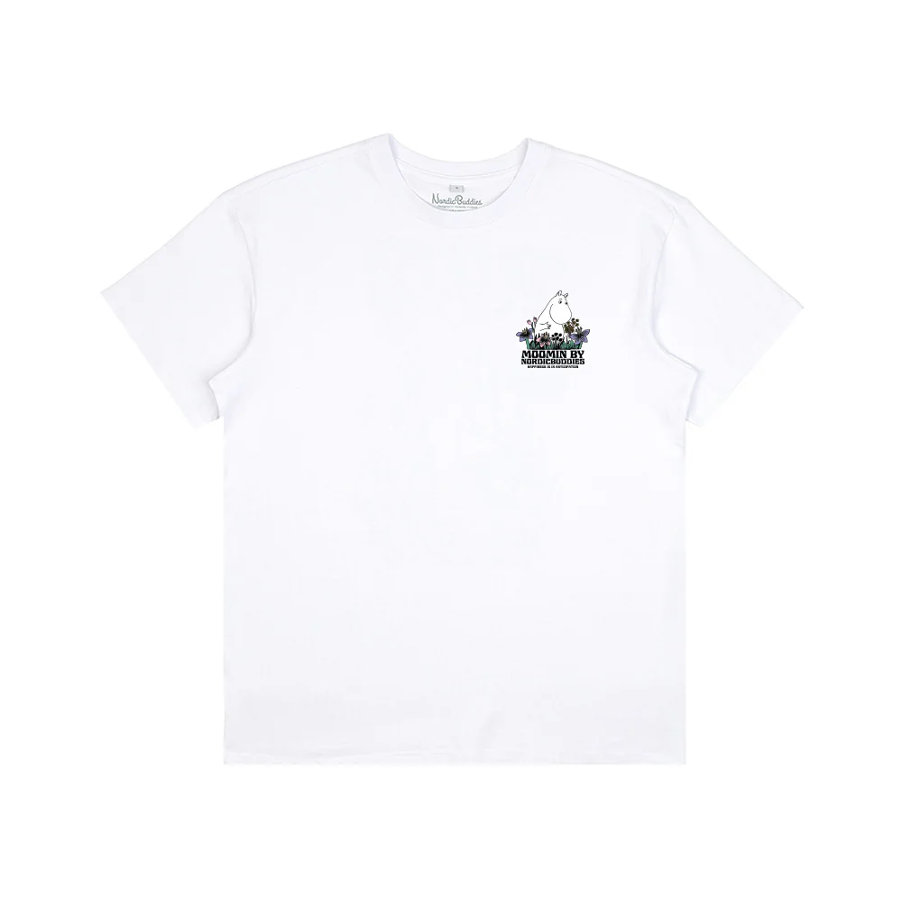 Moomimtroll Picking Flowers T-shirt White - Image 3