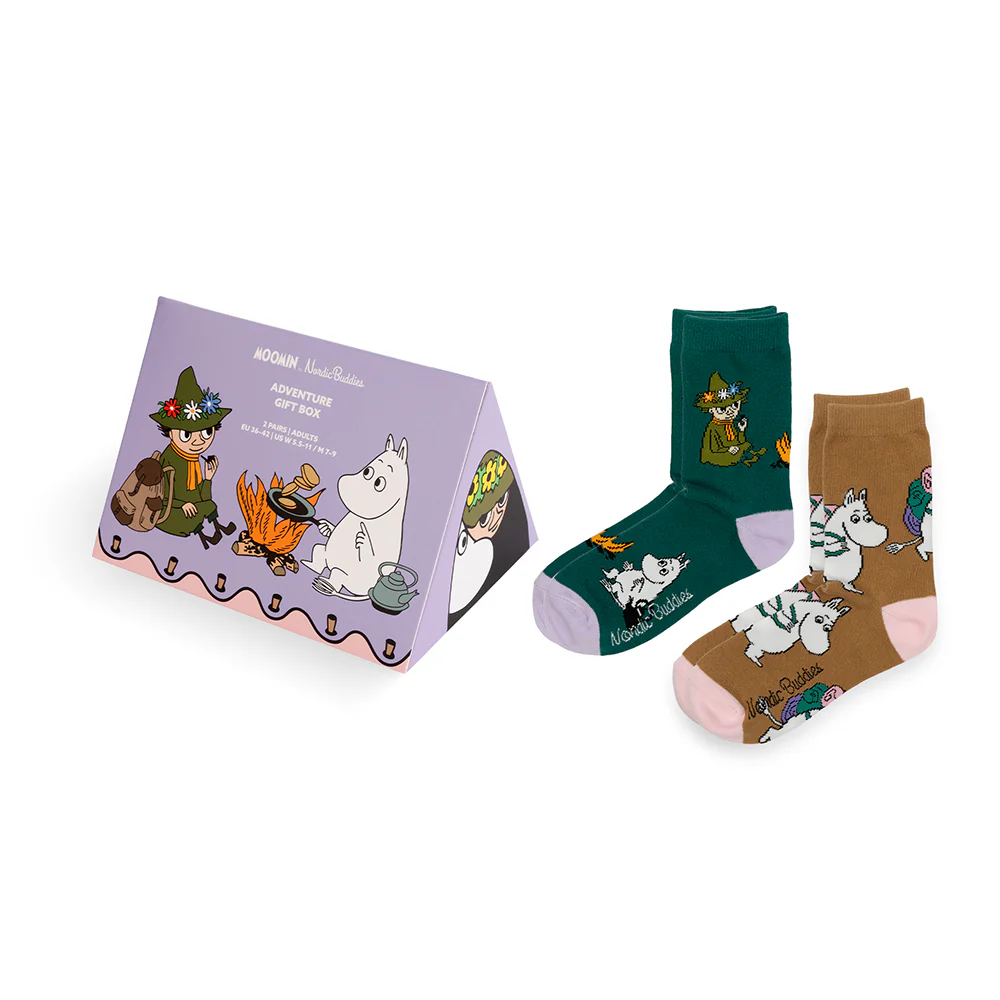 Moomin Adventure Sock 36-42 Gift Box 2-set