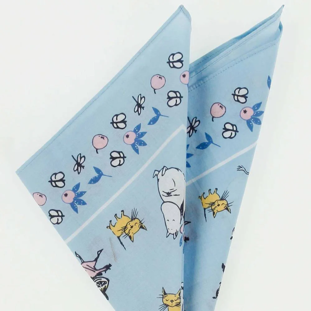 Moomin Apple Garden Handkerchief Blue