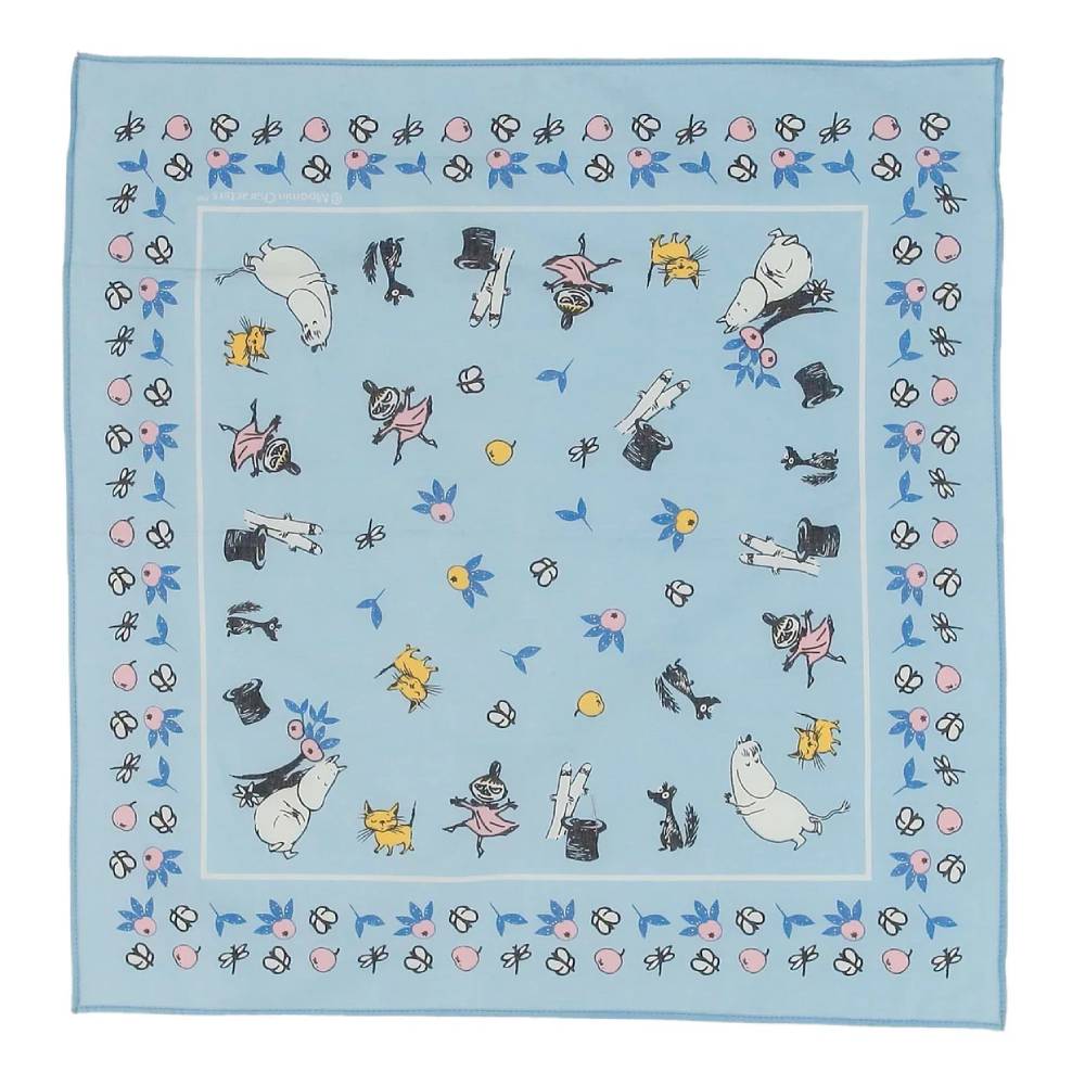 Moomin Apple Garden Handkerchief Blue - Image 2