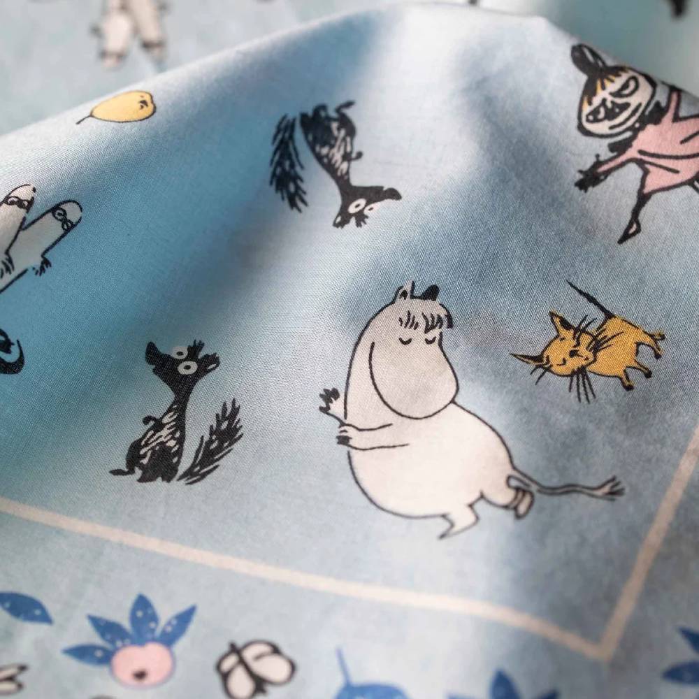 Moomin Apple Garden Handkerchief Blue - Image 3