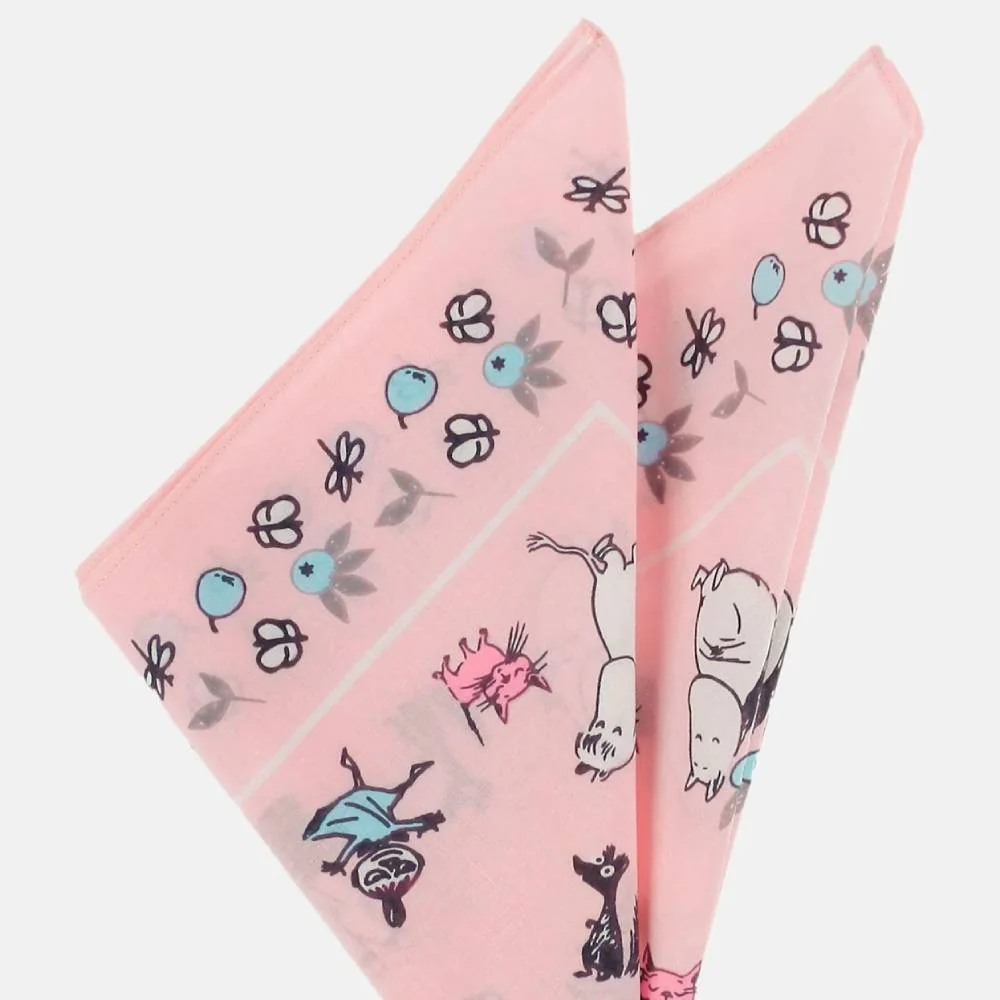Moomin Apple Garden Handkerchief Rosa
