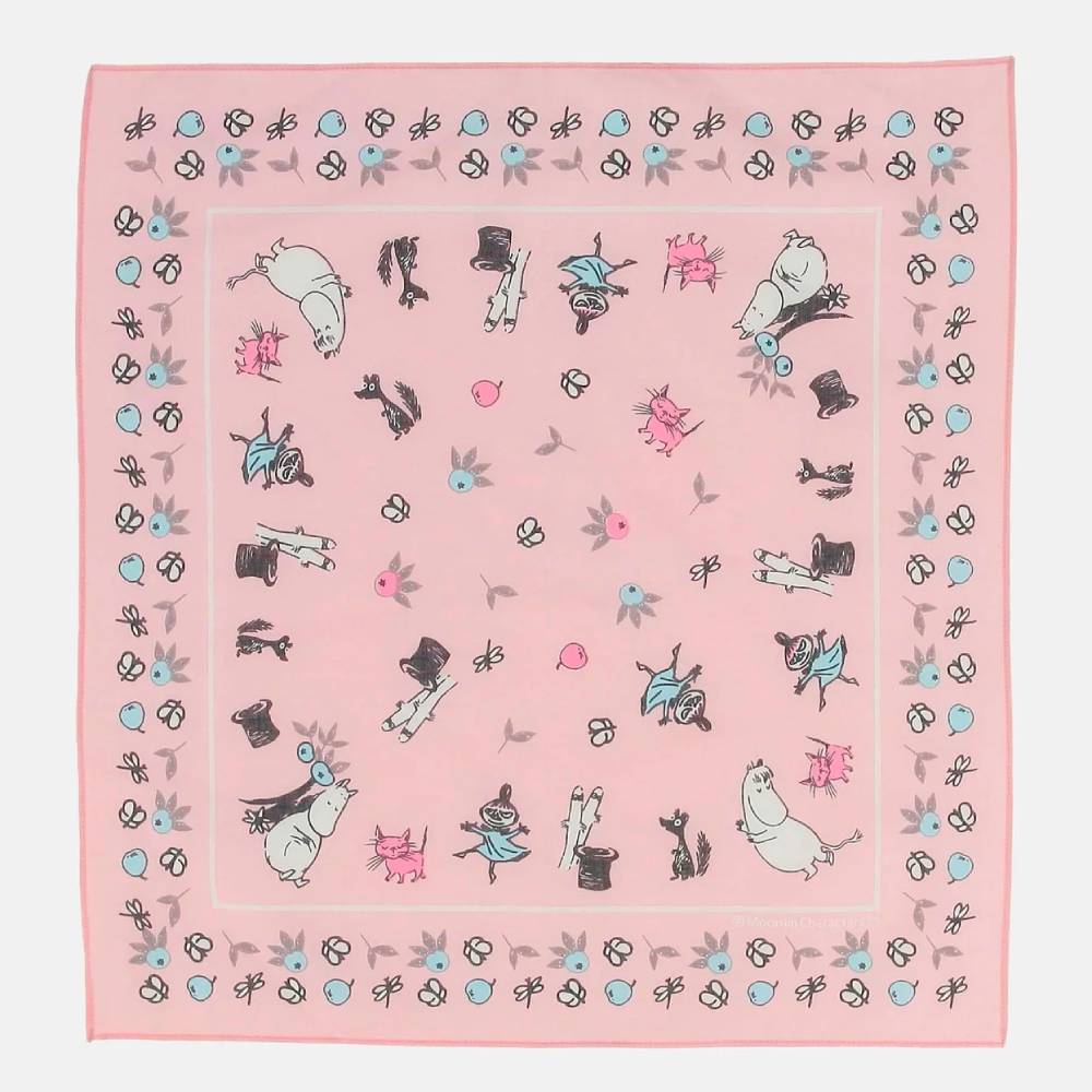 Moomin Apple Garden Handkerchief Rosa - Image 2