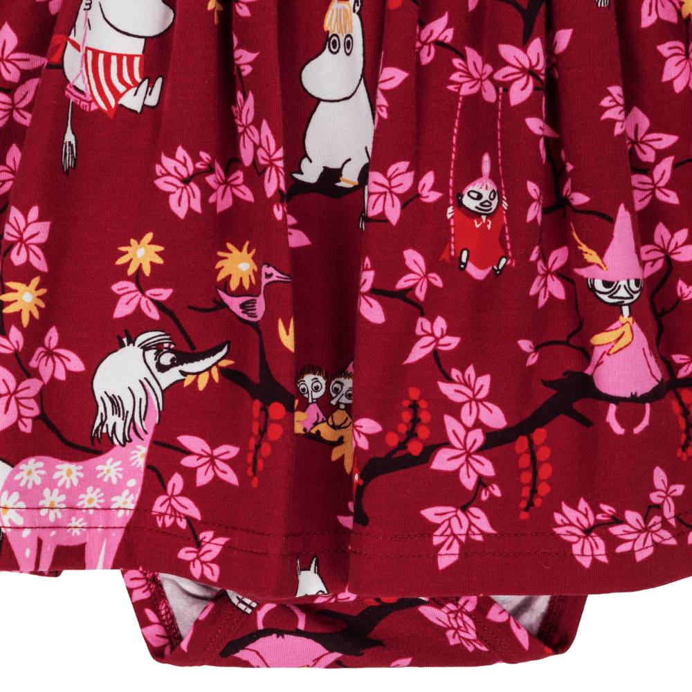 Moomin Climbing Tree Bodysuit Dress Burgundy - Image 3