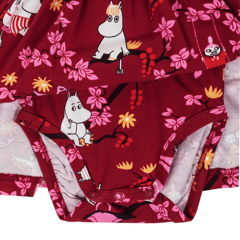 Moomin Climbing Tree Bodysuit Dress Burgundy - Image 4