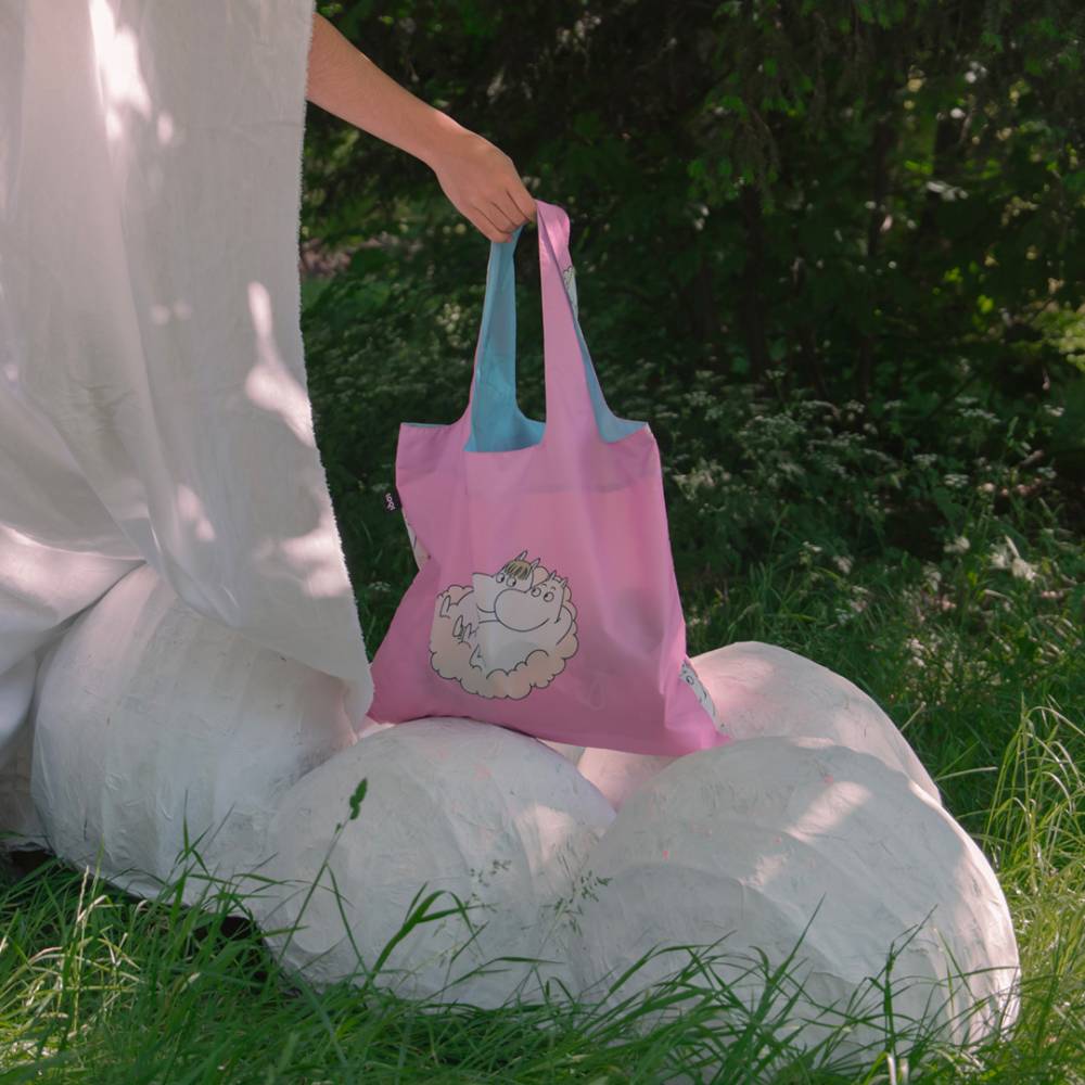 Moomin Cloud Tote Bag Pink - Image 4