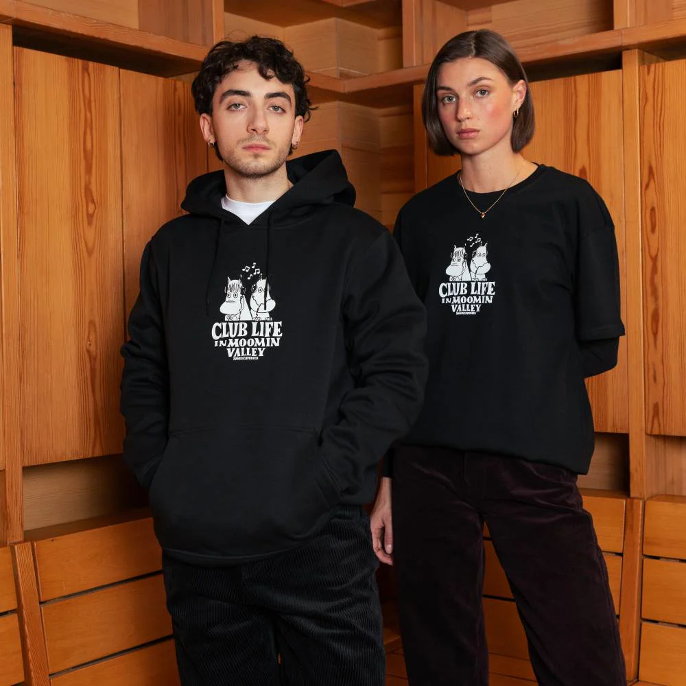 Moomin Club Life Hoodie Black - Image 8