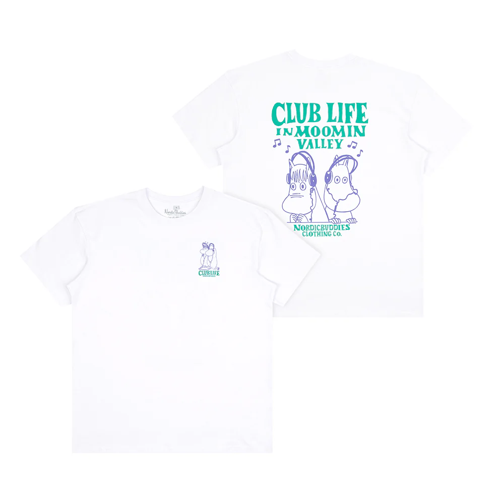 Moomin Club Life T-Shirt WhiteGreen - Image 4