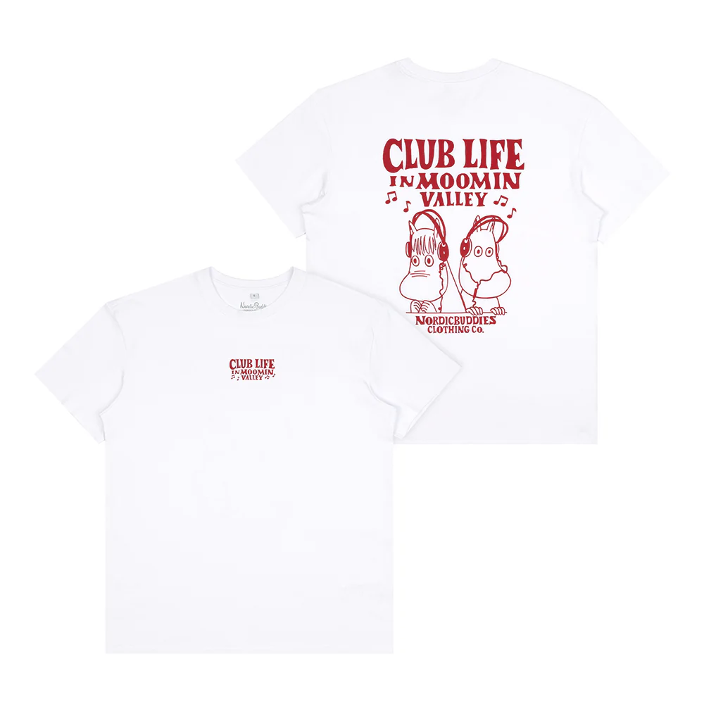 Moomin Club Life T-Shirt WhiteRed - Image 4