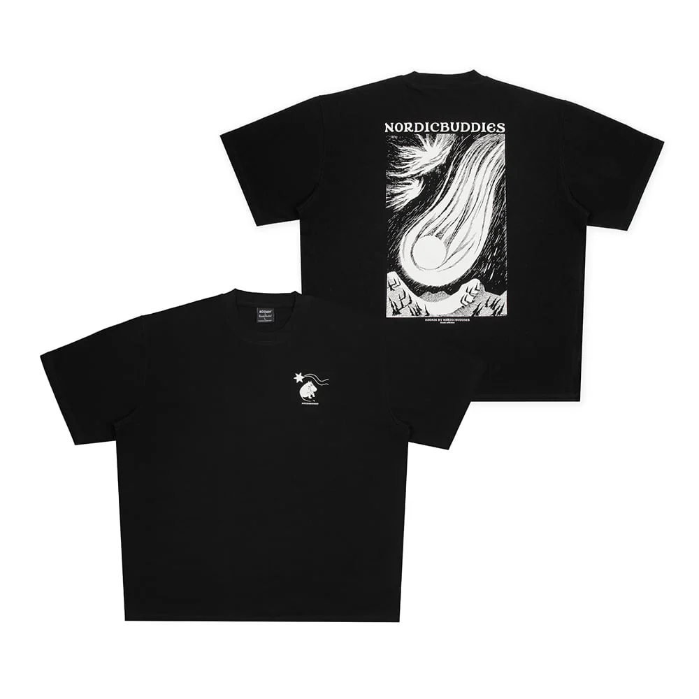 Moomin Comet Pyrstötähti T-shirt Unisex Black - Image 2