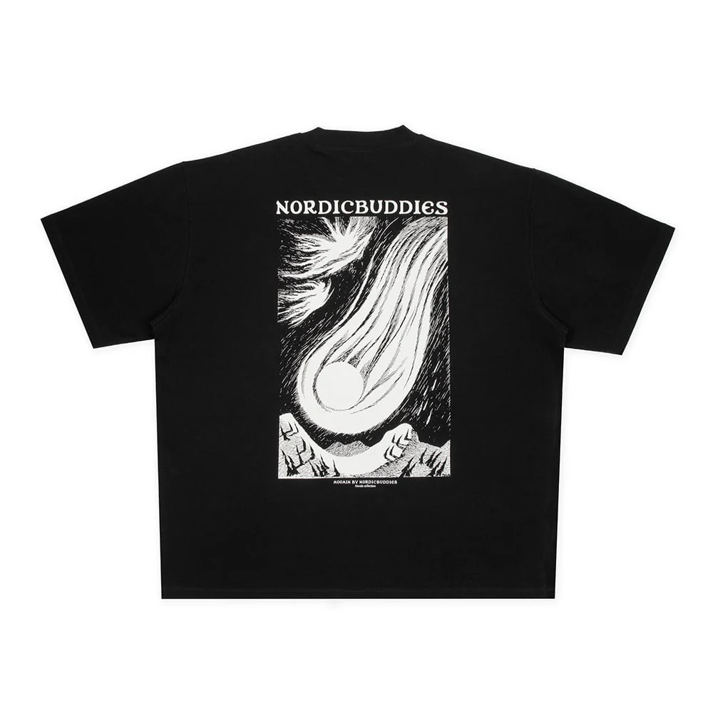 Moomin Comet Pyrstötähti T-shirt Unisex Black - Image 4
