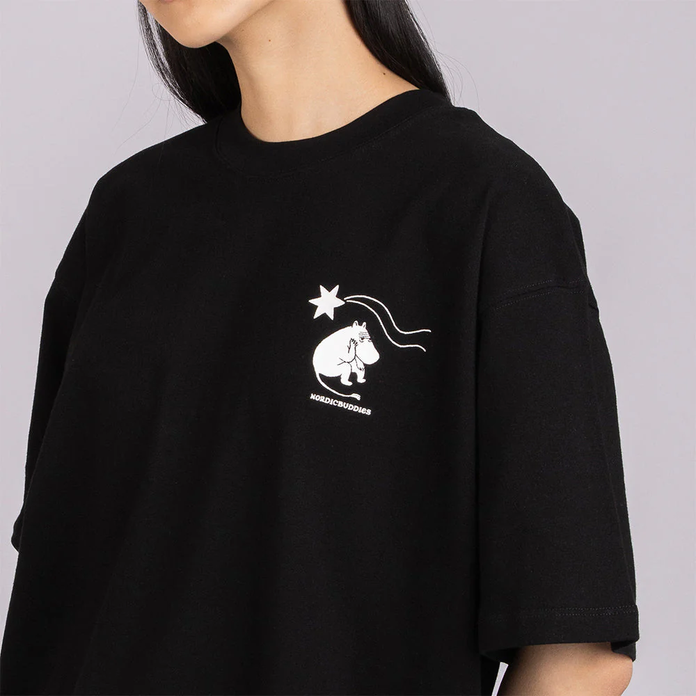 Moomin Comet Pyrstötähti T-shirt Unisex Black - Image 6