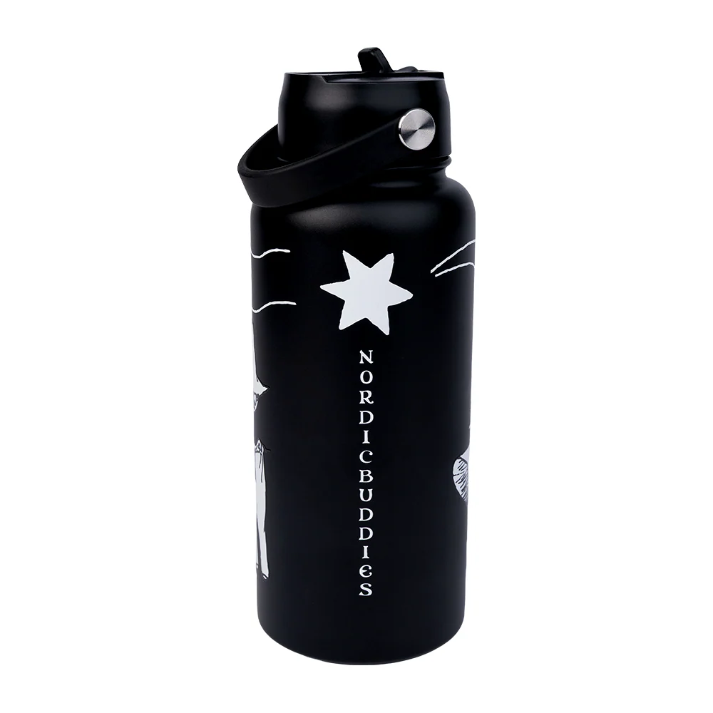 Moomin Comet Thermal Bottle 1L Black - Image 4
