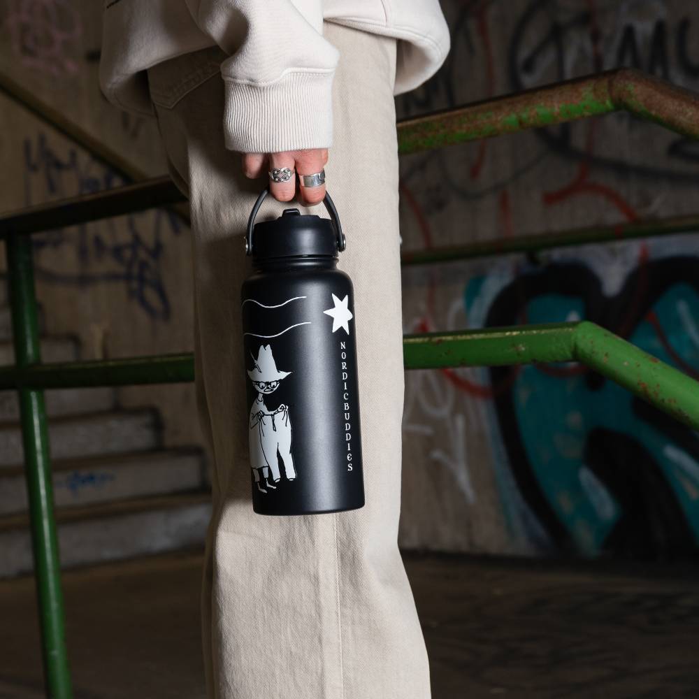 Moomin Comet Thermal Bottle 1L Black - Image 6