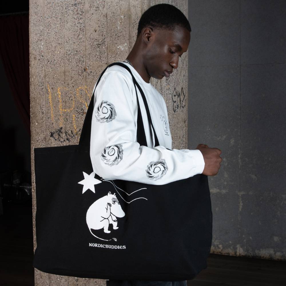 Moomin Comet Tote Bag XL Black - Image 5
