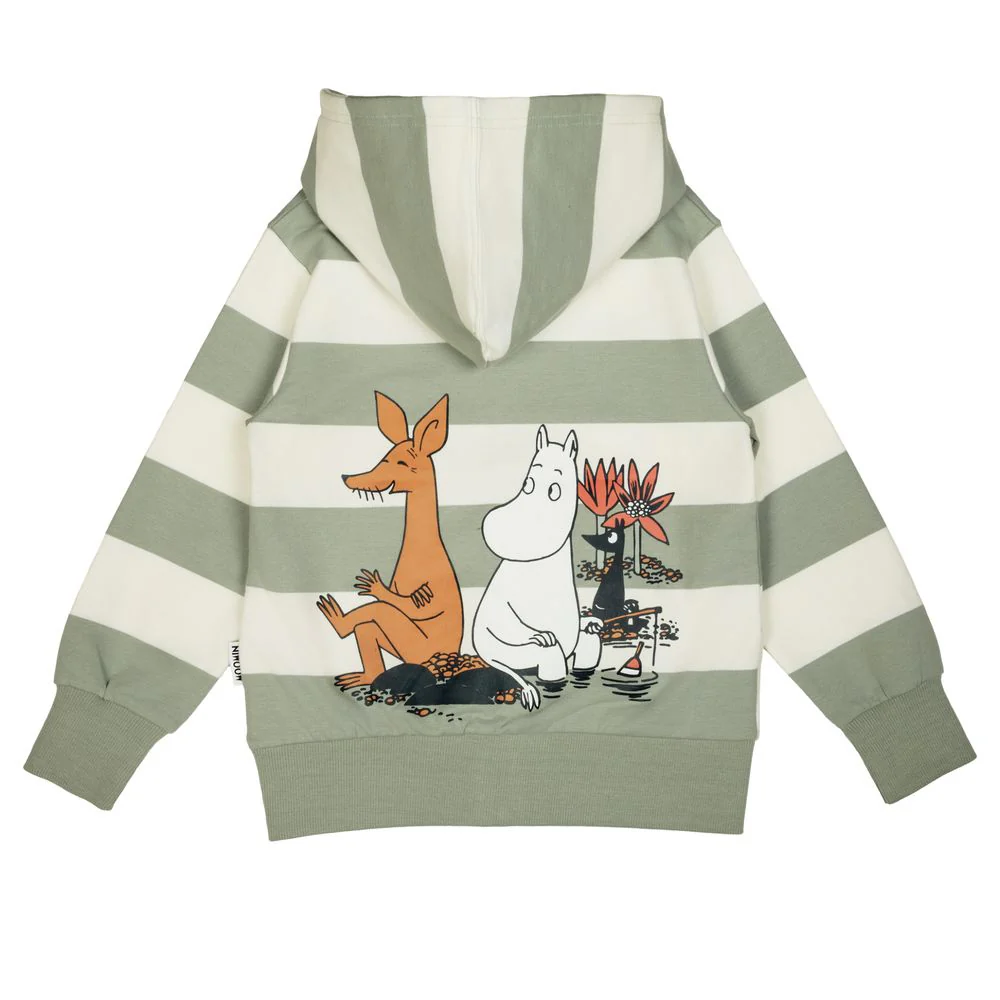 Moomin Day Off Hoodie Lightgreen - Image 3
