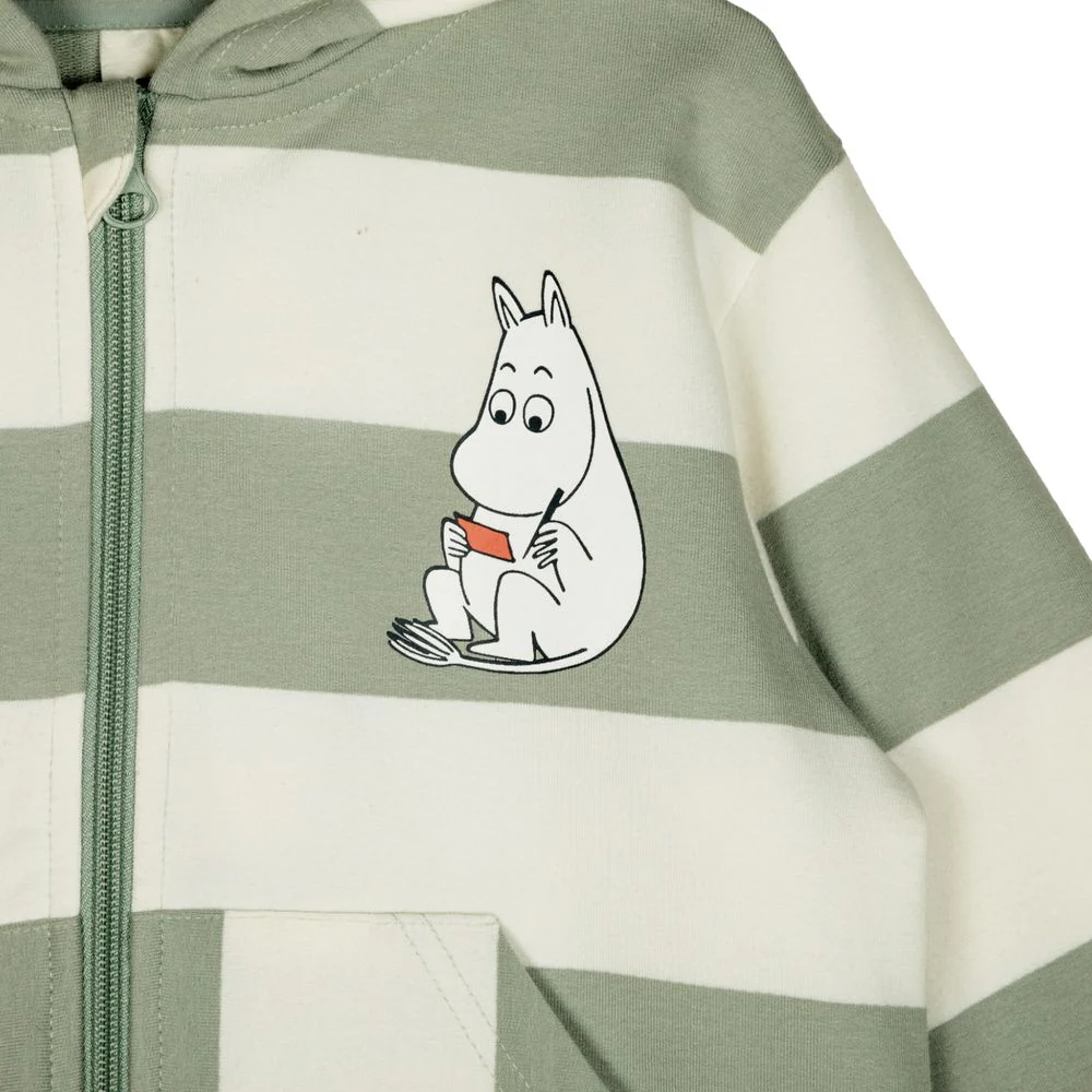Moomin Day Off Hoodie Lightgreen - Image 4