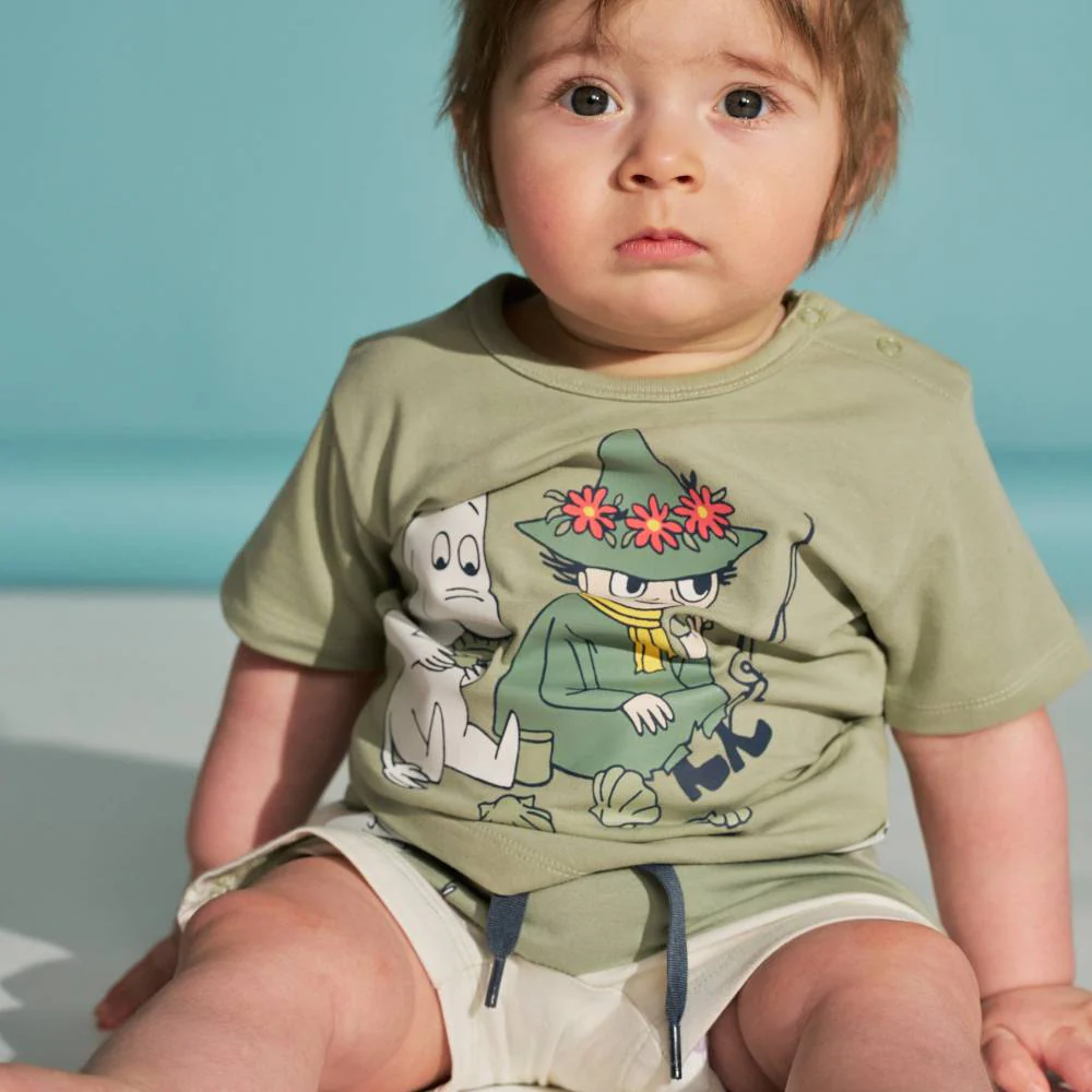 Moomin Day Off Shorts Set Lightgreen