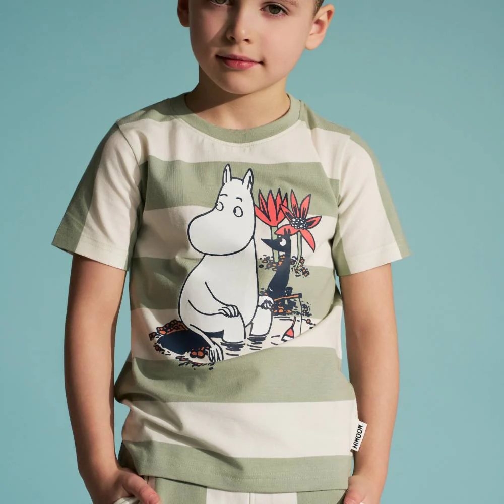Moomin Day Off T-shirt Lightgreen