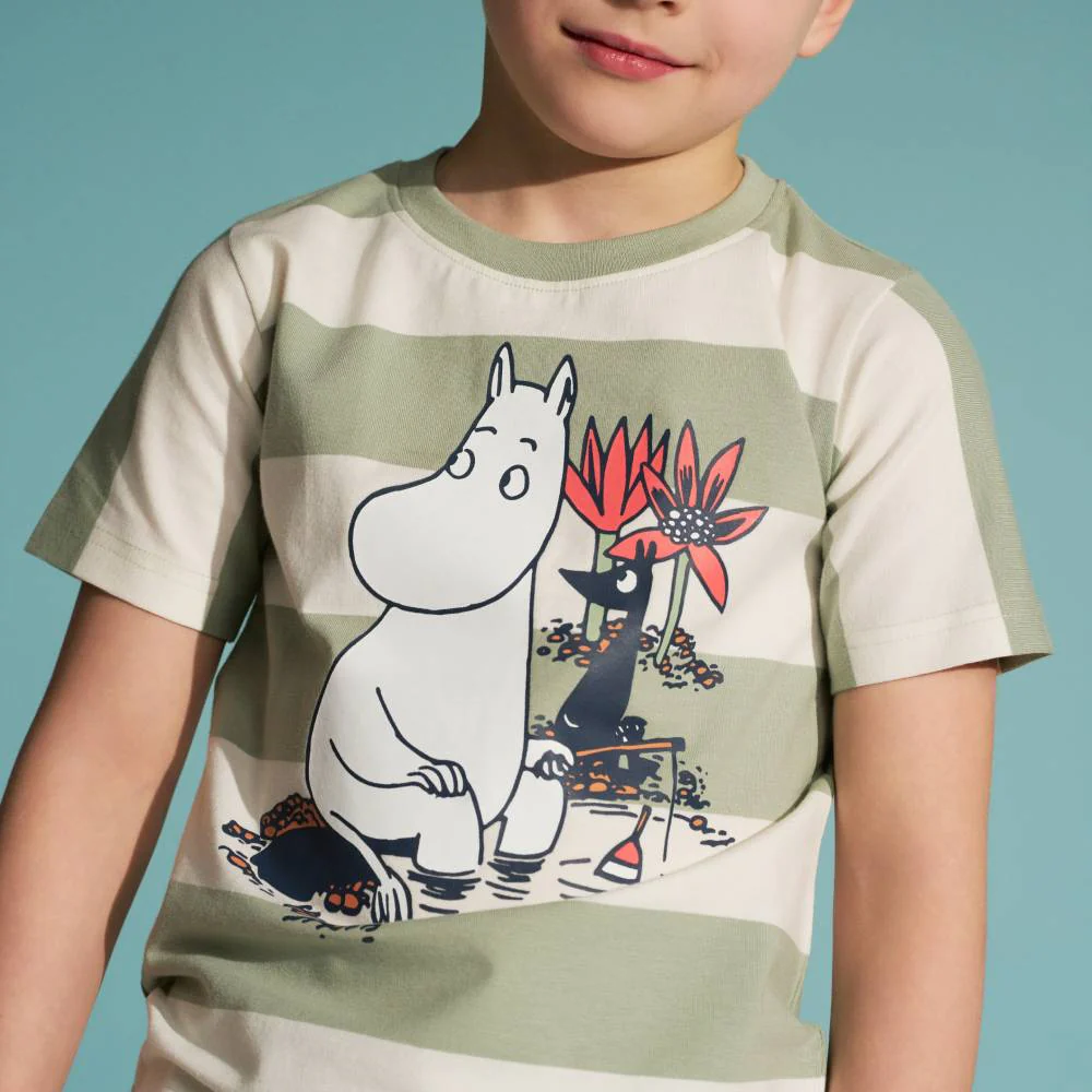 Moomin Day Off T-shirt Lightgreen - Image 5