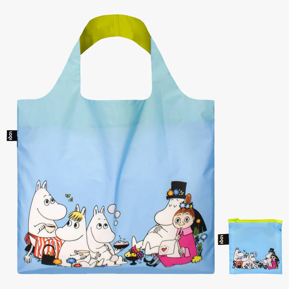 Moomin Family Tote Bag Blue - Image 2