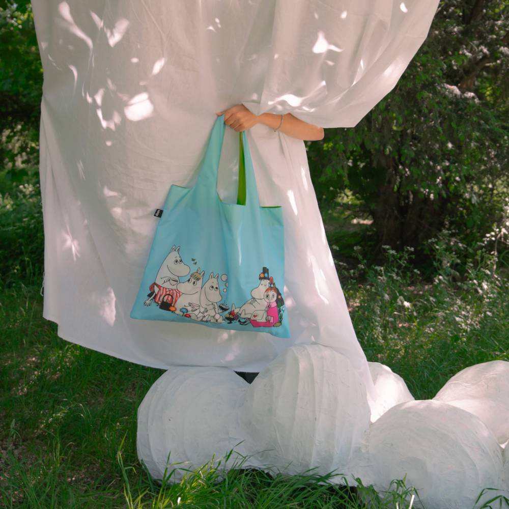 Moomin Family Tote Bag Blue - Image 5