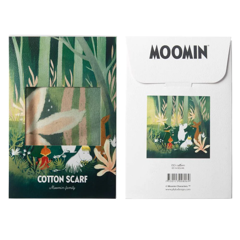 Moomin Family Cotton Scarf Green - Image 3