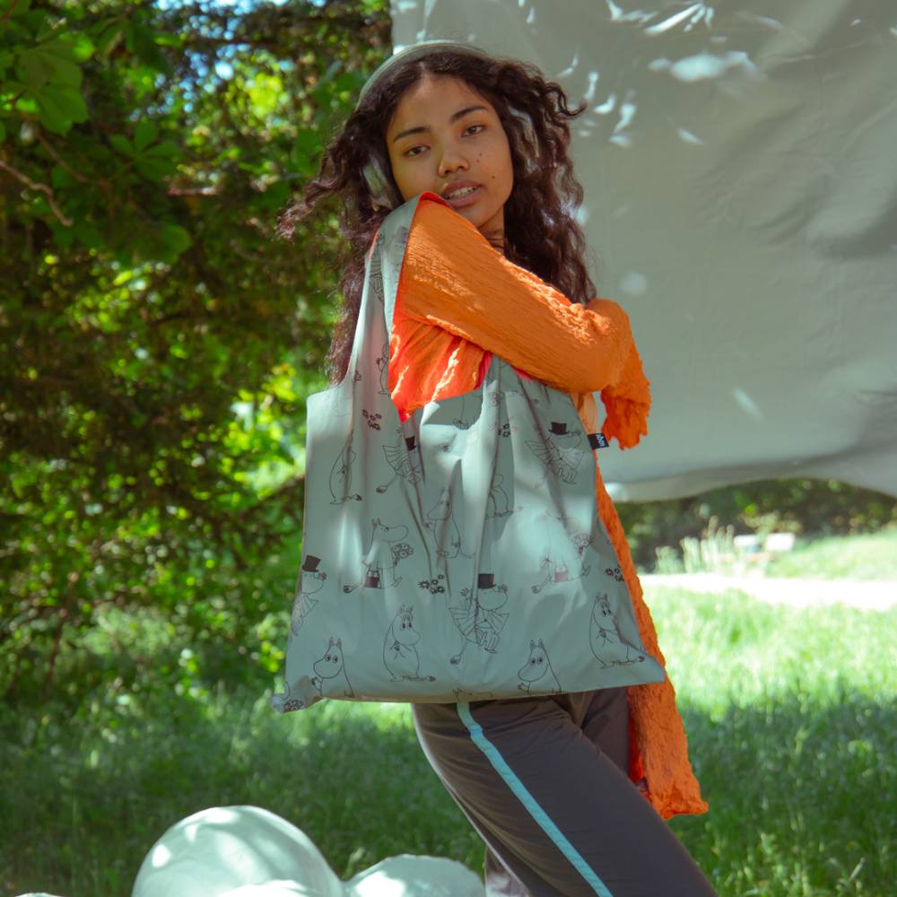 Moomin Family Pattern Reflective Tote Bag