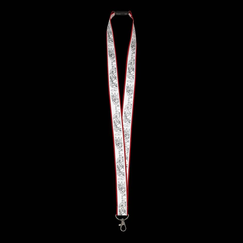 Moomin Fishing Reflecting Keychain Necklace Red