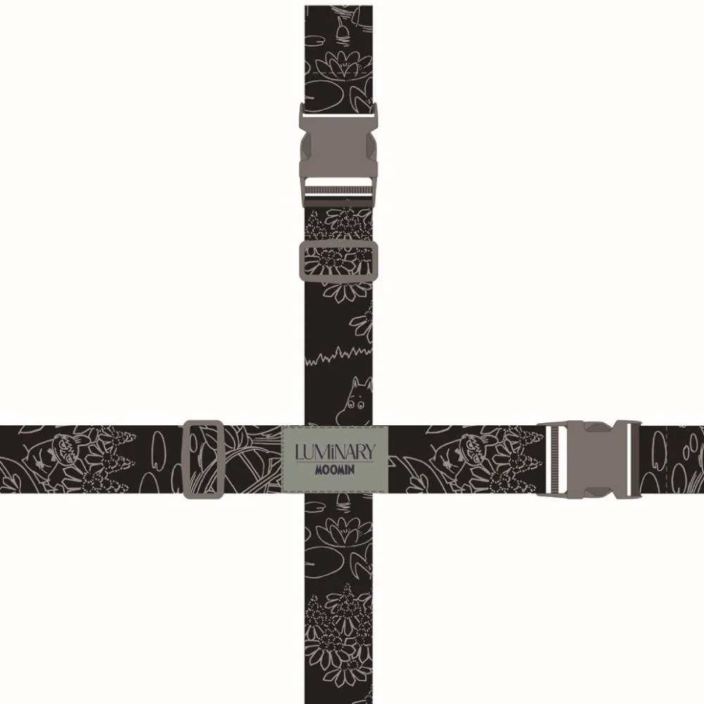 Moomin Fishing Reflecting Luggage Strap Black - Image 2