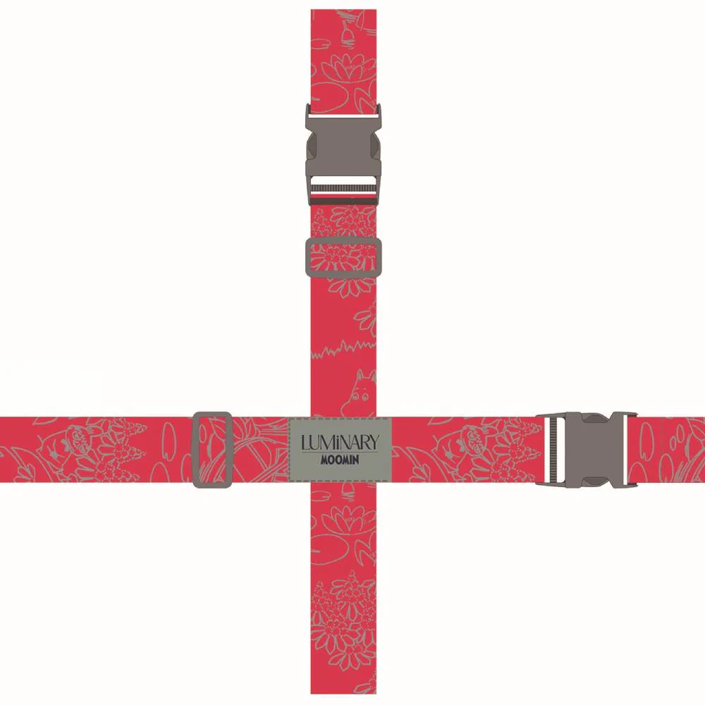 Moomin Fishing Reflecting Luggage Strap Red