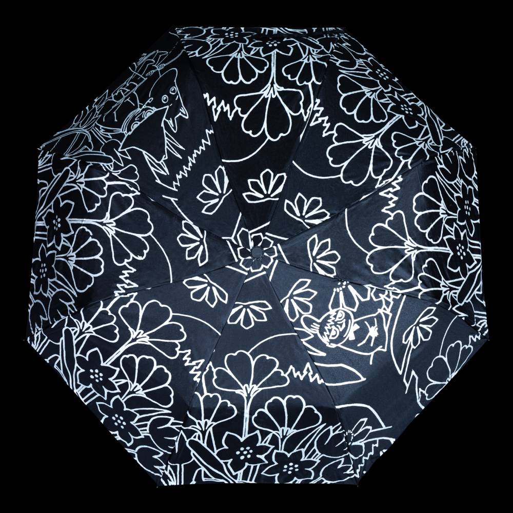 Moomin Fishing Reflecting Umbrella Black