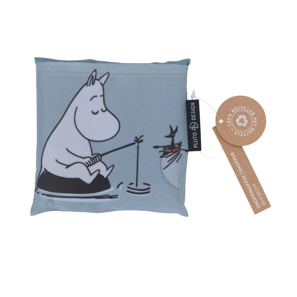 Moomin Fishing Shopping Bag Grey - Image 3