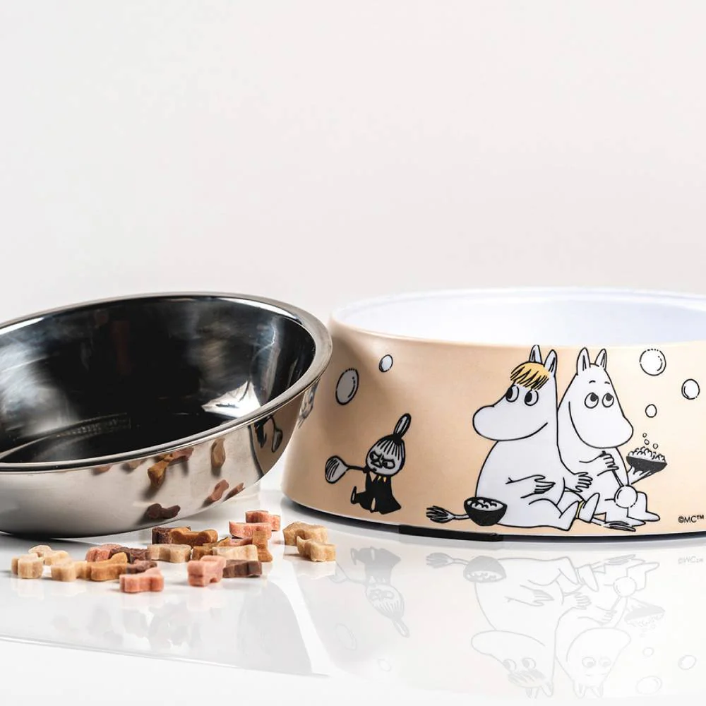 Moomin For Pets Food Bowl Beige M - Image 6