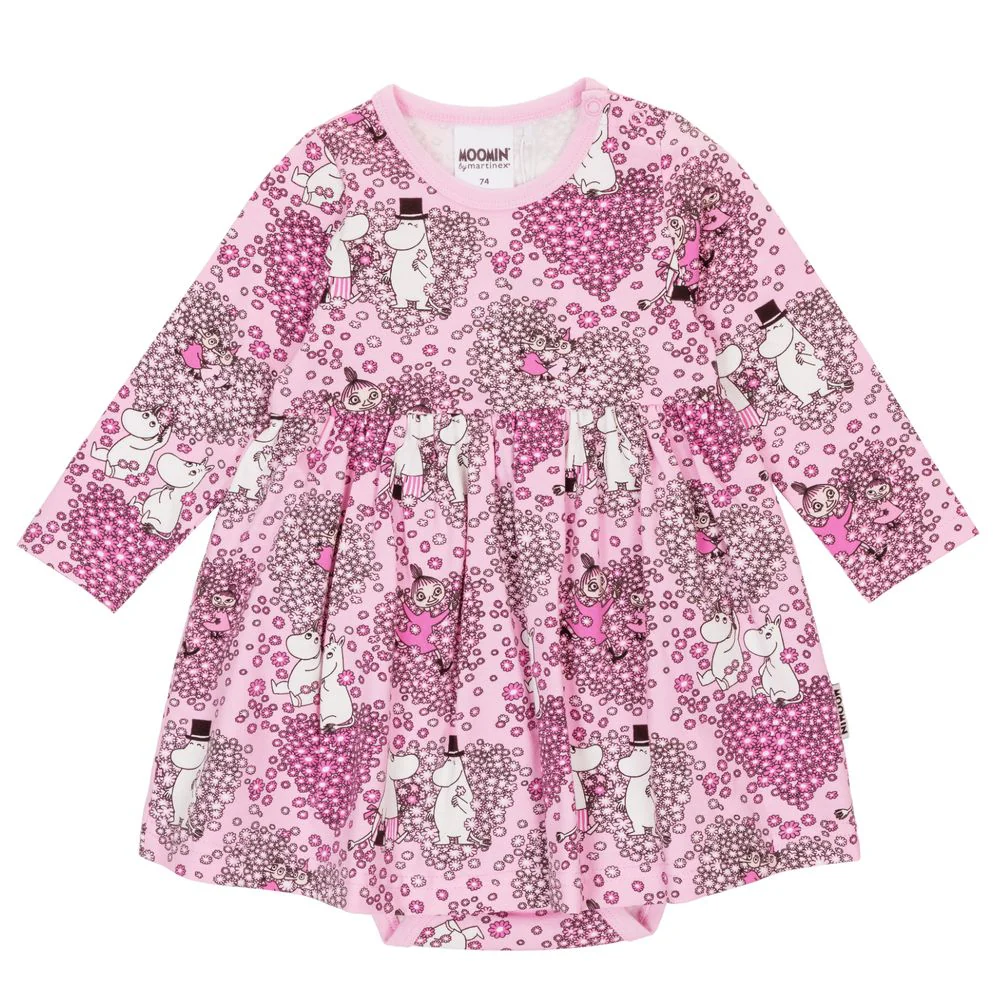Moomin Friends Bodysuit Dress Pink