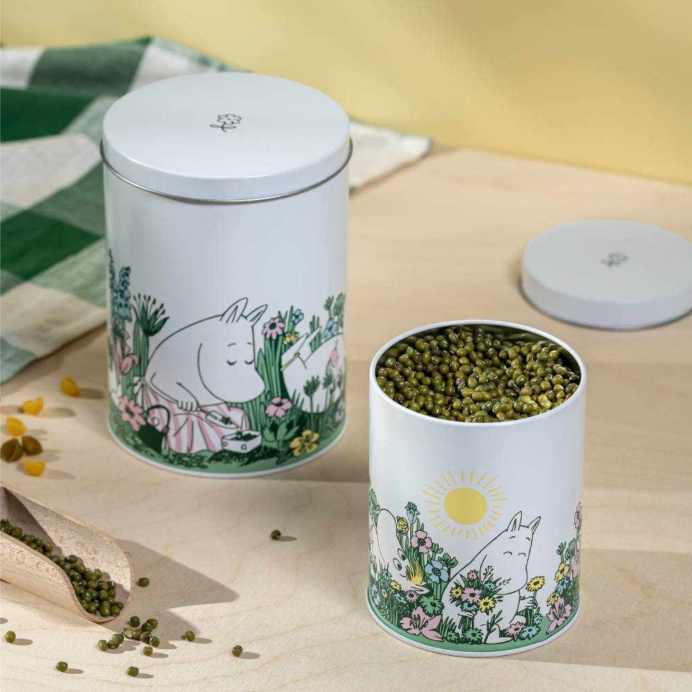 Moomin Garden Jars White 2-set