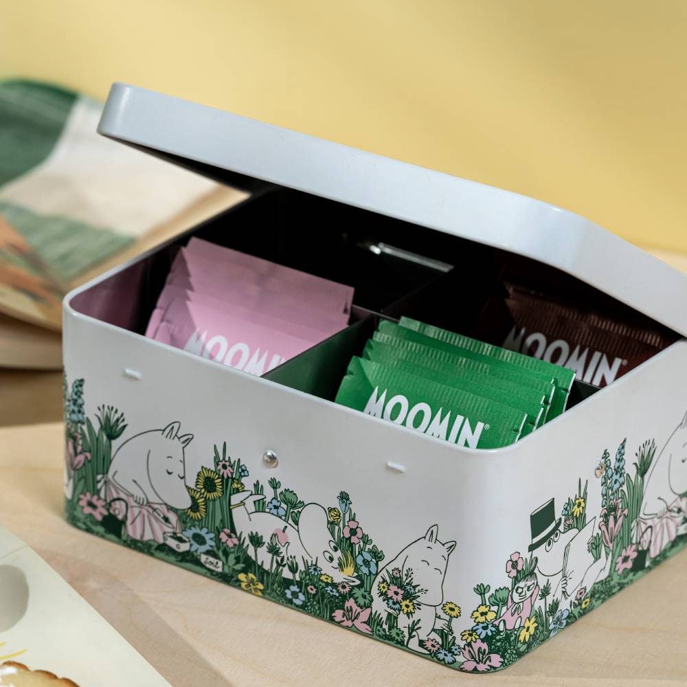 Moomin Garden Tea Box White