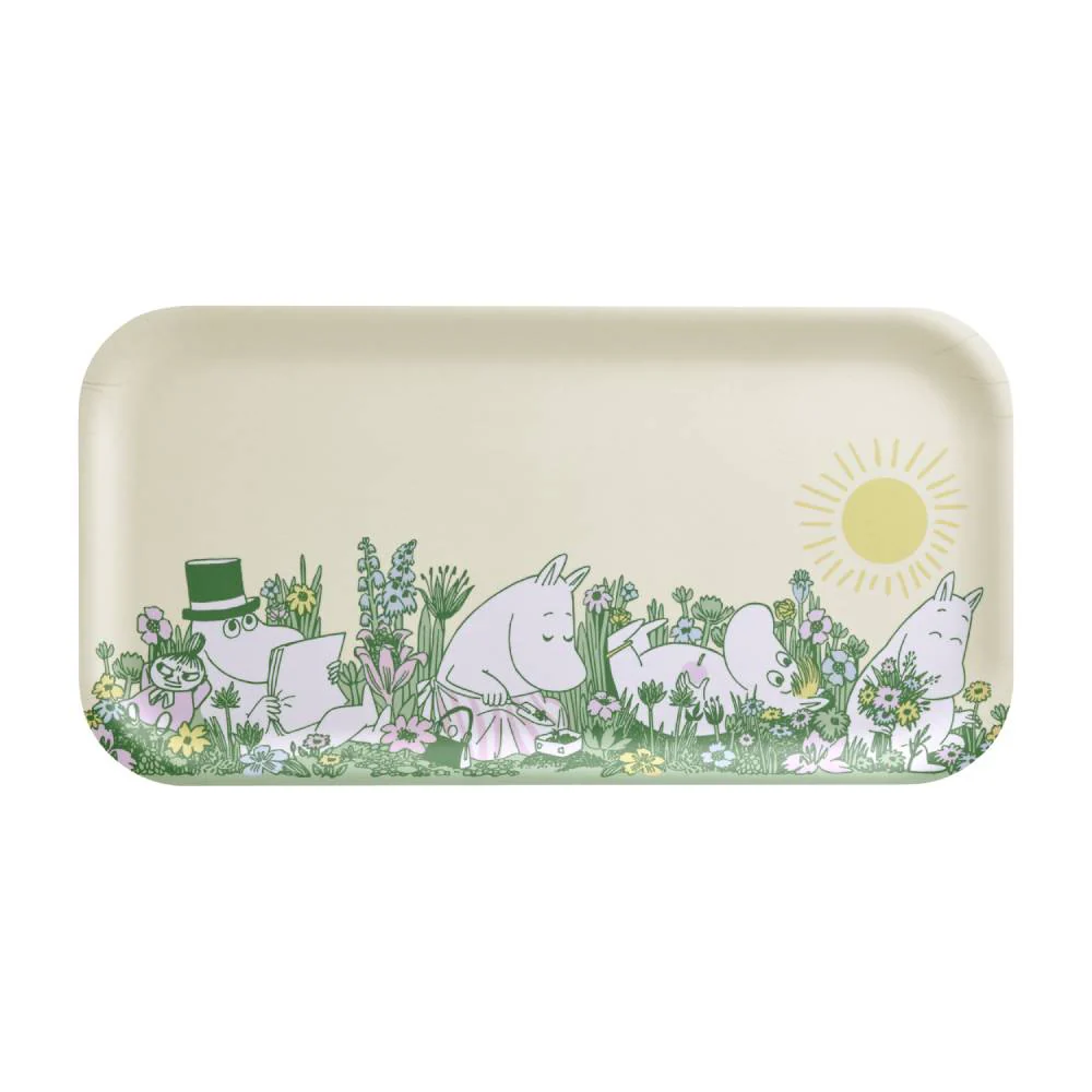 Moomin Garden Tray White  43x22cm - Image 2