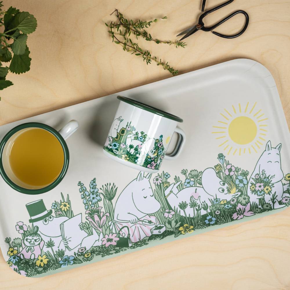Moomin Garden Tray White  43x22cm - Image 4