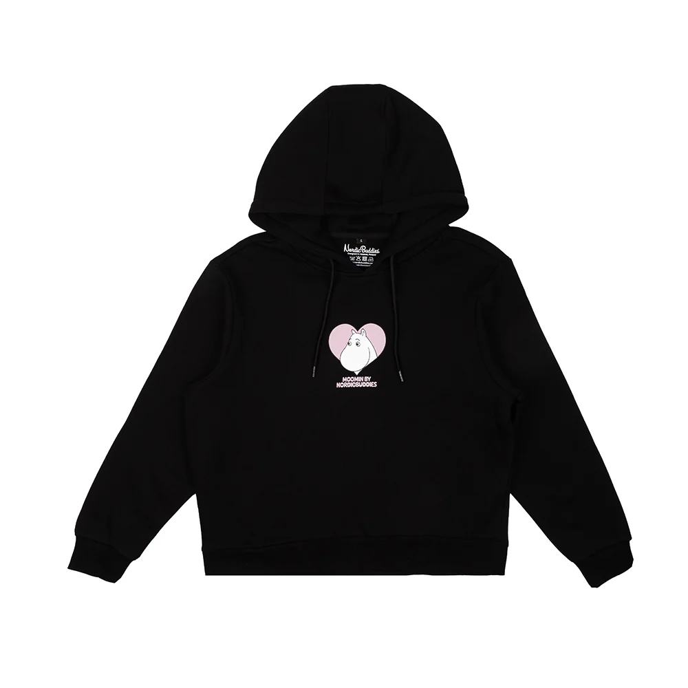 Moomins Love Hoodie Black - Image 3