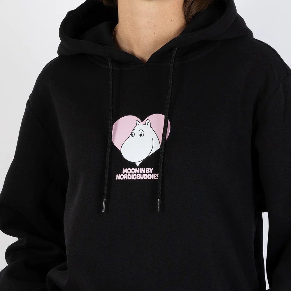 Moomins Love Hoodie Black - Image 5