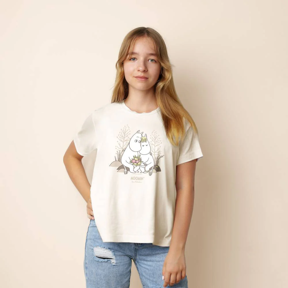 Moomin Hugging T-shirt White