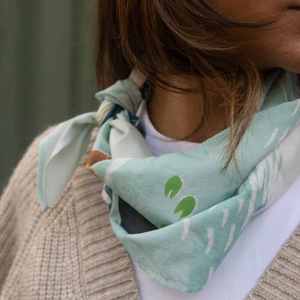 Moomin Imagine Cotton Scarf Green