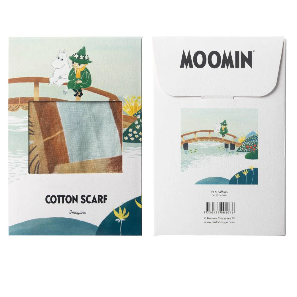 Moomin Imagine Cotton Scarf Green - Image 3