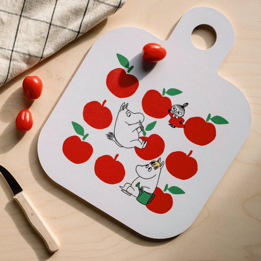 Moomin Joyfull Apples Chop & Serve Board 25x32cm Red