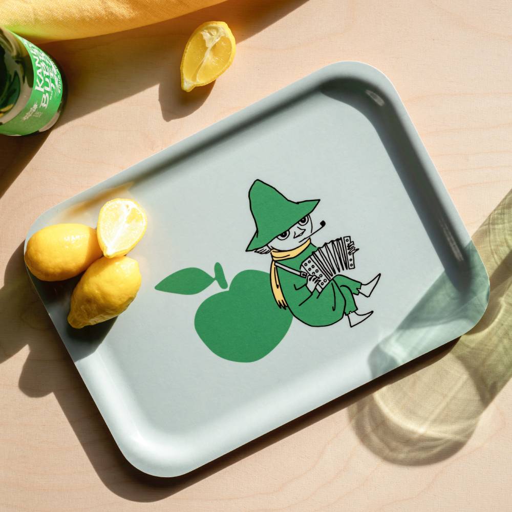 Moomin Joyfull Apples Tray 27x20cm Green