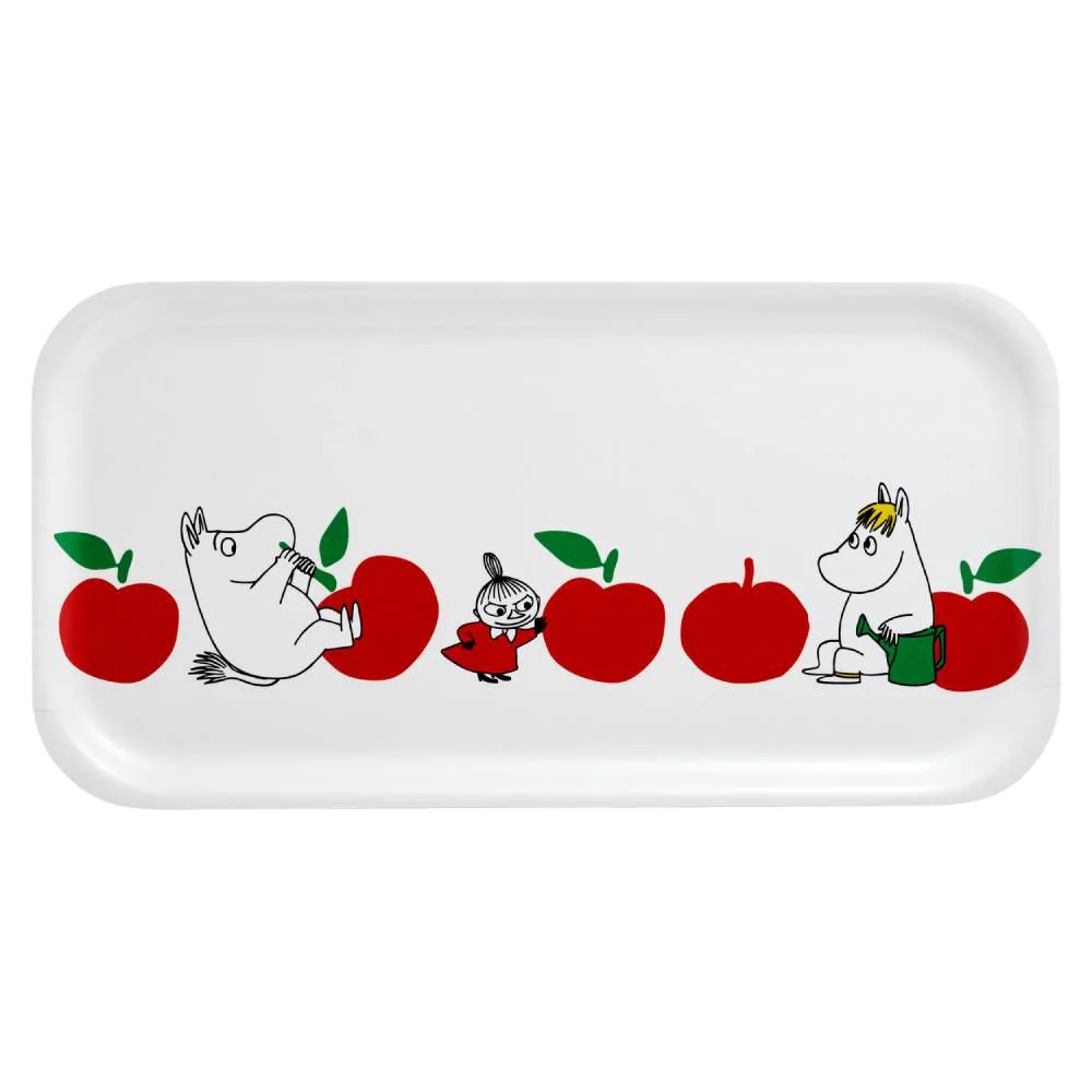 Moomin Joyfull Apples Tray 43x22cm Red - Image 2
