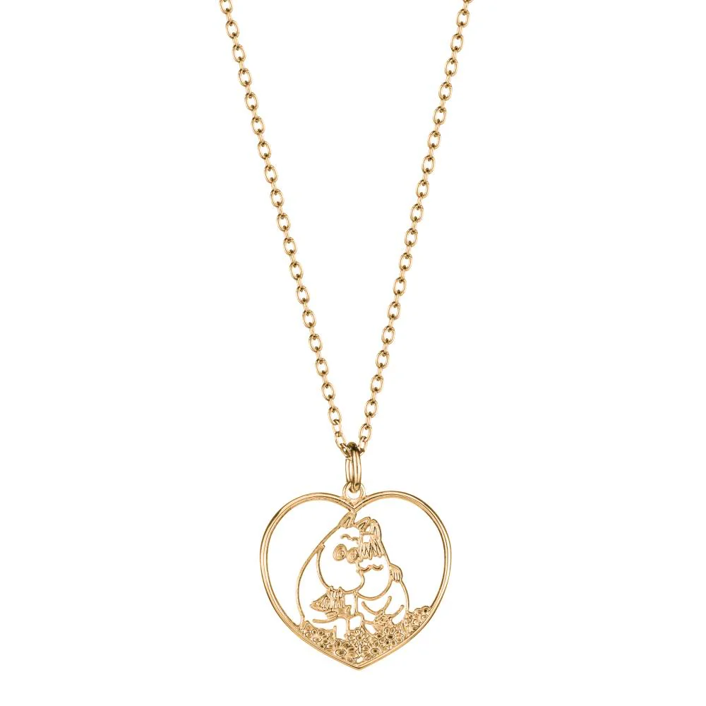 Moomin Love Heart Necklace Gold - Image 2